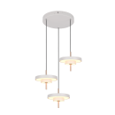 Trio T340230376 LED Pendelleuchte KEATON  | 10W integrierte LED-Quelle | 3x1200lm | 2300+3000+4000K | Trio - SwitchDimmer | grau