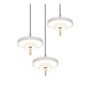 Trio T340230376 LED Pendelleuchte KEATON  | 10W integrierte LED-Quelle | 3x1200lm | 2300+3000+4000K | Trio - SwitchDimmer | grau