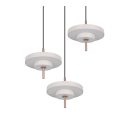 Trio T340230376 LED Pendelleuchte KEATON  | 10W integrierte LED-Quelle | 3x1200lm | 2300+3000+4000K | Trio - SwitchDimmer | grau