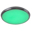 Rabalux 3464 LED-Außendeckenleuchte Balthasar 1x18W | 1600lm | 3000-6500K | RGB | IP44 - Chrom, Weiß