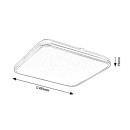 Rabalux 3479 LED-Deckenleuchte Linden 1x72w | 5800lm | 3000-6500K - Dimmbare, Fernbedienung, Timer, Nacht über Nacht, Stellar-Effekt, Chrom, weiß