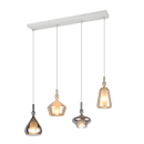 Trio T349400417 Pendelleuchte ALDEA  | 4x10W E14 | Seilleuchte | gelb | weiß | buntfarbig