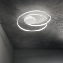 Ideal lux 352459 LED Deckenleuchte OZ  | 52W integrierte LED-Quelle | 3220lm | 3000K | weiß