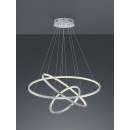 TRIO 352710307 LED Pendelleuchte Aaron 1x80W | 7000L | 3000-6000K | IP20 | RGBW - dimmbar, Fernbedienung, Memory-Funktion, Temperatureinstellung, Beleuchtungstechnik WiZ, Nickel