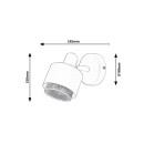 Rabalux 3547 Fedora Wandleuchte 1x40w | E14 - hellbraun, golden