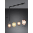 Trio T364200417 Pendelleuchte FACETTE  E27