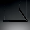 Ideal lux 367590 LED Pendelleuchte STEEL  | 29W integrierte LED-Quelle | 2310lm | 3000K | verstellbar | Seilleuchte | schwarz