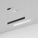 Ideal lux 368795 LED Pendelleuchte STEEL  | 24W integrierte LED-Quelle | 1120lm | 3000K | verstellbar | Seilleuchte | weiß