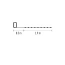 Emos D3AC07 Weihnachtskette Nano Kette 1,9m 20 LEDs | 1,28 W | 2xAA - Kaltweiß, Timer, Silber