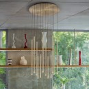 Ideal lux 371153 LED Pendelleuchte LOOK  | 31W integrierte LED-Quelle | 2300lm | 3000K | verstellbar | Seilleuchte | bronze