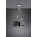 Trio 393900317 Hangende Deckenleuchte Hotel 3x42w | E27 - einstellbare Höhe, mattes Nickel, weiß, schwarz, grau
