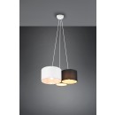 Trio 393900317 Hangende Deckenleuchte Hotel 3x42w | E27 - einstellbare Höhe, mattes Nickel, weiß, schwarz, grau