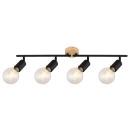 Rabalux 3979 Spotleuchte Lamar 4x40w | E27 - schwarz, Holz