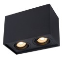 Lucide 22953/02/30 Deckenleuchte Tube 2x50W | GU10 - schwarz, einstellbar, dimmbar