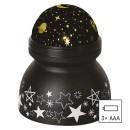 Emos DCPW05 LED-Dekorationsprojektor - Raum 2W | 3xAAA - warmweißes, rotierendes Licht, schwarz