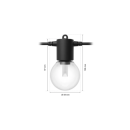 Philips Hue  8721103062857 LED Lichterkette für den Außenbereich | 13W integrierte LED-Quelle | rgb - farbig | Dimmer | schwarz