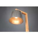 Trio 402690167 Stehleuchte Clark 1x60w | E27 - einstellbar, Fußschalter, antikes Nickel, Holz