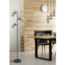 TRIO 404300332 Stehleuchte Tosh 3x15W | E14 | IP20 - Fußschalter, schwarz und braun