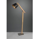 Trio 412700132 Stehlampe Harris 1x60w | E27 - Fußschalter, einstellbar, Holz, schwarz