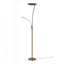 Trio 424310204 LED Stehleuchte Granby 1x29W+6,5W | 3400lm+650lm | 2700K+3200K+4000K - dimmbar, Memoryfunktion, separate Schalter, Messing