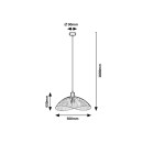 Rabalux 4347 Hängeleuchte IDUNA 1x60w | E27 - schwarz