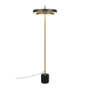 Trio T440210180 LED Stehlampe KEATON  | 21W integrierte LED-Quelle | 1x2400lm | 2300+3000+4000K | mit Schalter | Dimmer | schwarz | gold