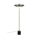 Trio T440210180 LED Stehlampe KEATON  | 21W integrierte LED-Quelle | 1x2400lm | 2300+3000+4000K | mit Schalter | Dimmer | schwarz | gold