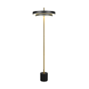 Trio T440210180 LED Stehlampe KEATON  | 21W integrierte LED-Quelle | 1x2400lm | 2300+3000+4000K | mit Schalter | Dimmer | schwarz | gold