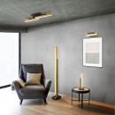 Trio 441610132 Kerala LED Stehleuchte 1x16W | 1950lm | 3000K - 4-Phasen-Touchdimmer, schwarz, Holz