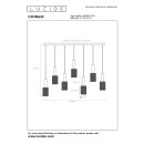 Lucide 45498/07/60 CORALIE Deckenleuchte 7xE27 - Messing