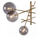Lucide 46412/06/10 LED Hängende Deckenleuchte Alara 6x2w | G4 | 6x150lm | 2700K - Gold, Glas
