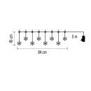 Emos DCGW06 LED Garten dekorative Weihnachtskette - hängende Schneeflocken 5m 3,6W | 8 LEDs | 2700K | IP44 - warmweiß