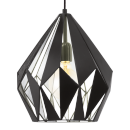 Eglo VINTAGE 49255 Pendelleuchte Carlton 1 schwarz-silber 1X60W