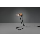 TRIO 504300132 Tischlampe Tosh 1x15W | E14 | IP20 - Kabelschalter, schwarz und braun