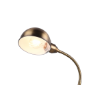 Trio 504900104 Tischleuchte Perry 1x28W | E27 - flexibler Arm, Kabelschalter, Messing