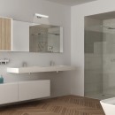 Rabalux 5063 LED Badezimmerleuchte Wandleuchte über Evron 1x75w Spiegel | 600lm | 4000k | IP44 - Chrome, weiß