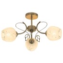Rabalux 5098 Kronleuchter Fauna 3x40w | E27 - Gold, weiß
