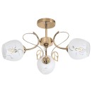 Rabalux 5098 Kronleuchter Fauna 3x40w | E27 - Gold, weiß