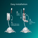 Philips 8721103038012 LED Einbauleuchte Cilantro | 5W integrierte LED-Quelle | 500lm | 2700K | weiß