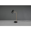 Trio 512400108 MARLEY 1X5W Tischlampe | GU10 - Netzschalter auf Körper, Messing, schwarz