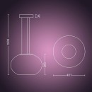 Philips Hue 8719514343528 LED Hängende Deckenleuchte Flourish 1x39,5w | 2550-2750lm | 2000-6500K - White and color Ambiance, dimmbar, Bluetooth, weiß
