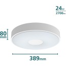 Philips 8720169301252 LED Deckenleuchte Coiner  | 24W integrierte LED-Quelle | 2700lm | 2700K