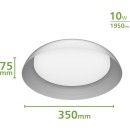 Philips 8720169300996 LED Deckenleuchte Fleta  | 10W integrierte LED-Quelle | 1950lm | 4000K