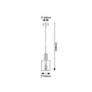 Rabalux 5249 Hängende Deckenleuchte Donati 1x60w | E27 - Chrome