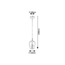 Rabalux 5252 Deckenleuchte Petunia 1x60w | E27 - Rauchglas, Chrom