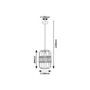 Rabalux 5283 Hängende Deckenleuchte Indiana 1x40w | E27 - schwarz