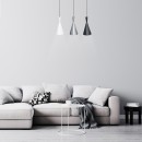 Rabalux 5312 Pendel-Deckenleuchte Trincola 3x40W | E27 - schwarz, silber, weiß