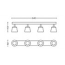 Philips 53344/31/16 LED Decken- und Spotleuchte Dender 4x4W | 2700K