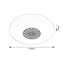 Rabalux 5364 LED-Deckenleuchte Ophelia 1x24W | 2000lm | 3000-6500K | RGB - dimmbar, Fernbedienung, Timer, Nachtlicht, Wi-Fi, Sterneneffekt, Chrom, Weiß