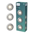 Philips 8721103036995 Set von Einbauleuchten Peridot GU10 | chrom